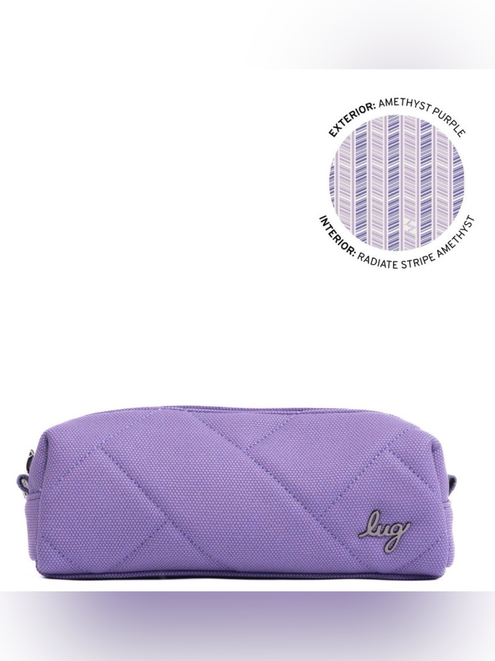Lug Jib Matte Luxe VL Zip Pouch in Amethyst Purple